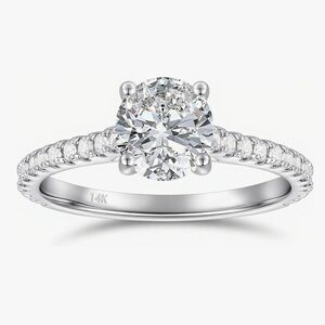 New In The Box 14k White Gold 1CT Solitair Engagement Ring